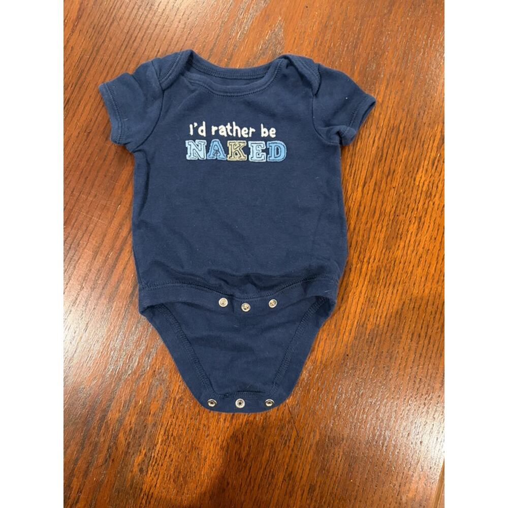 Baby Gap I would Rather Be Naked 3M Bodysuit